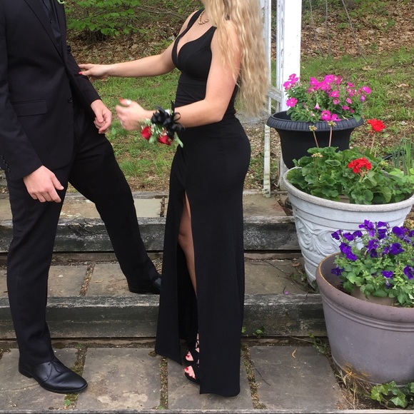 Black Prom Dress - Picture 3 of 4